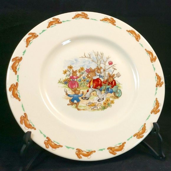 Vintage Royal Doulton BUNNYKINS Regd Trade Mark English Fine Bone China 8" Plate - Picture 1 of 6